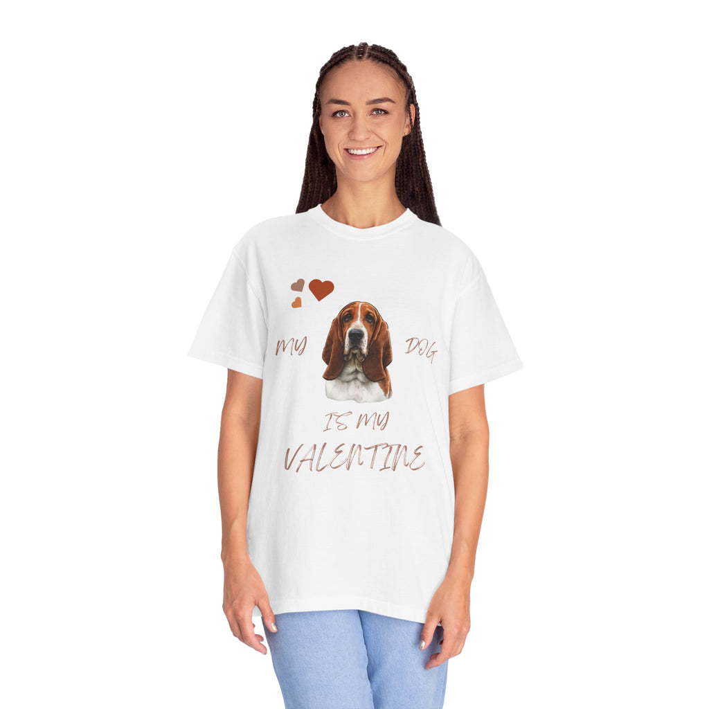 My Dog Is My Valentine Basset Hound T-Shirt
