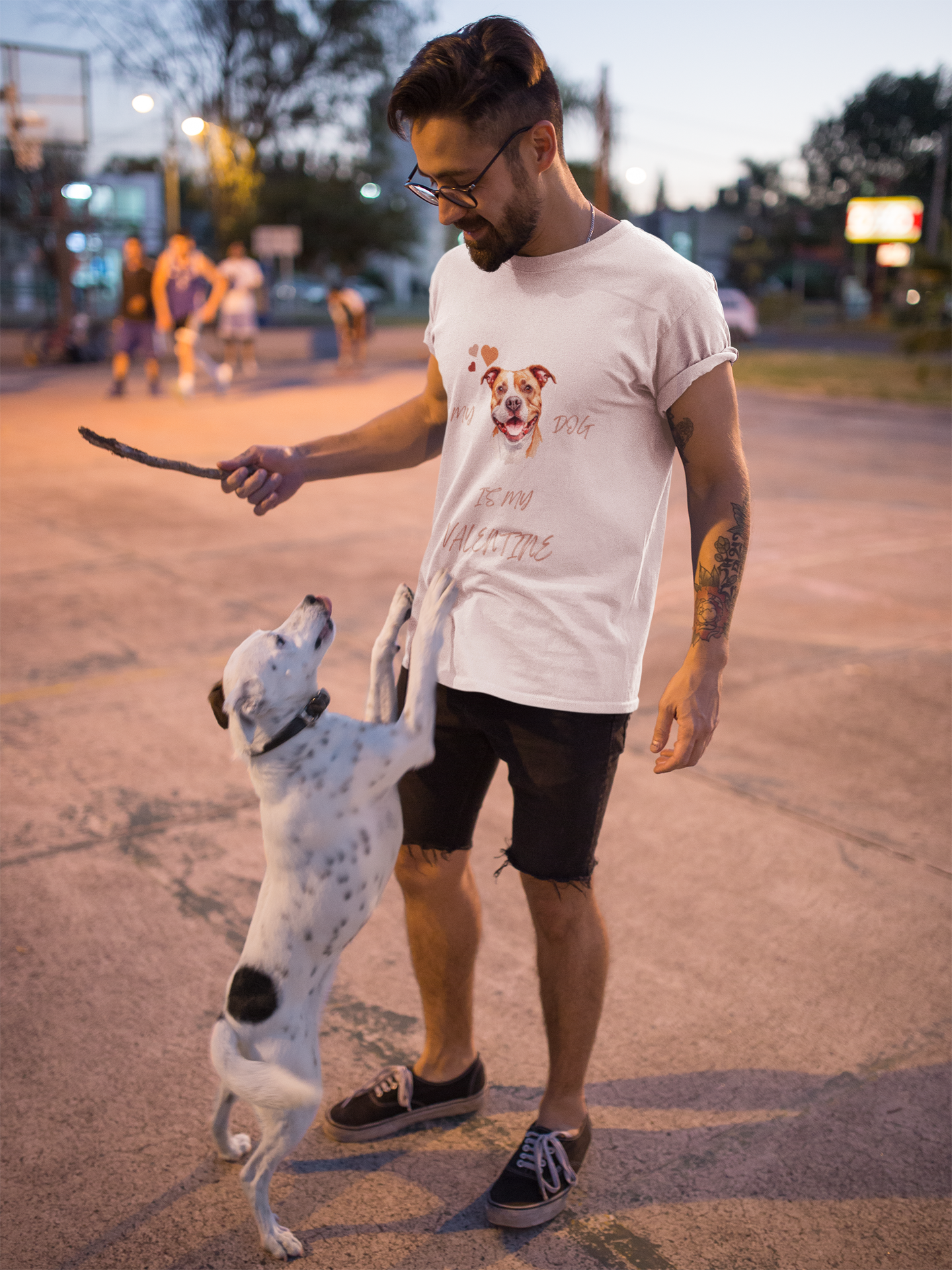 My dog is my Valentine T-Shirt, Pit Bull